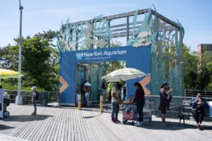 New York Aquarium Entrance in Coney Island in Brooklyn